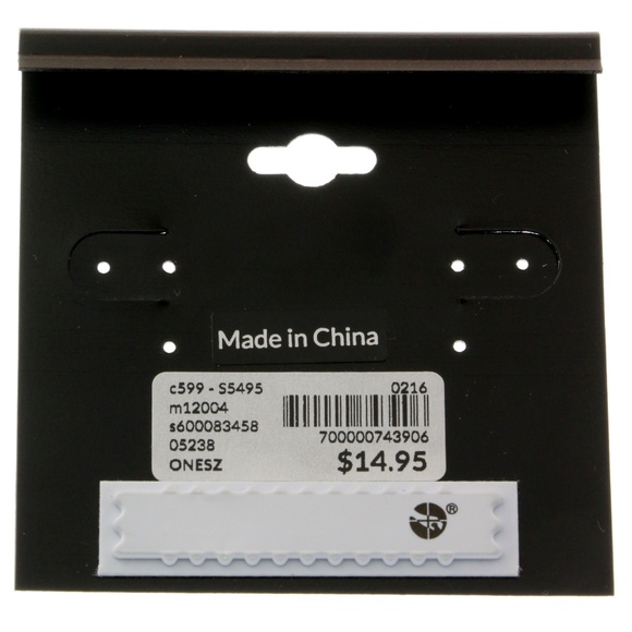 Lane Bryant Drop Dangle Earrings Gold & White NWT - Picture 2 of 4